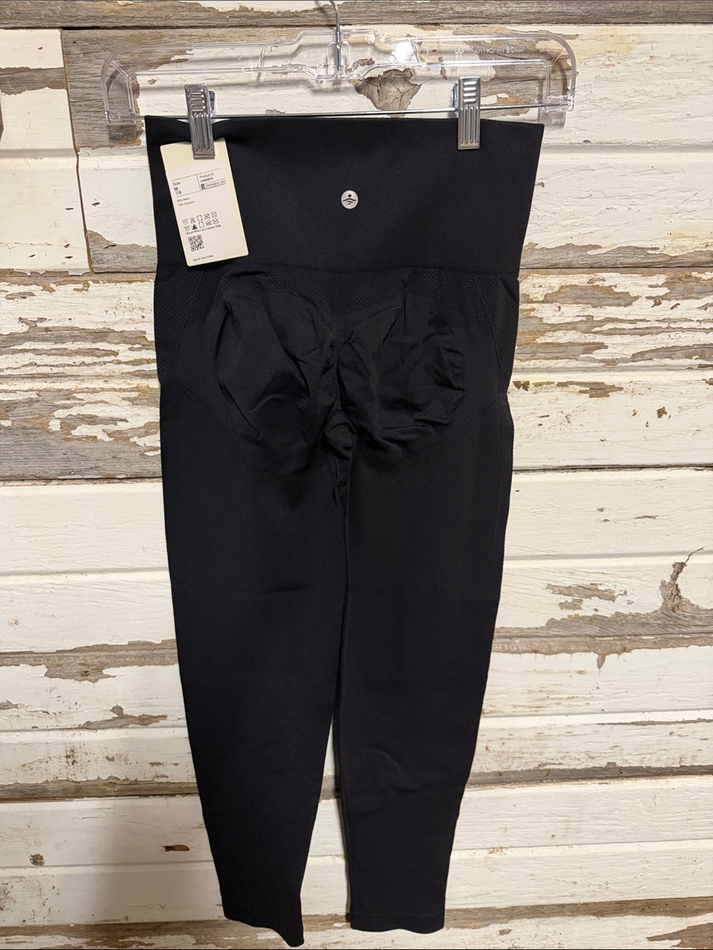 HALARA Black High-Waist Seam-Detail Leggings